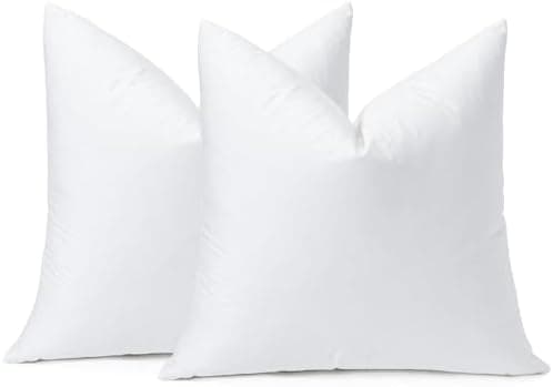 OTOSTAR weich daunen- und federfüllte Kissen, dekorativ für Sofa und Bett, 100 % Baumwollbezug, 50 x 50 cm, 2 Stück, hoc