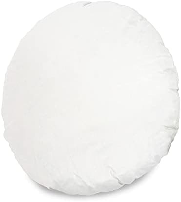 MSS e.K. Einzelkissen Füllgewicht 550g RUND 50cm | Baumwollkuschelkissen | NOMITE Milbenfrei | Schadstoffgebacht