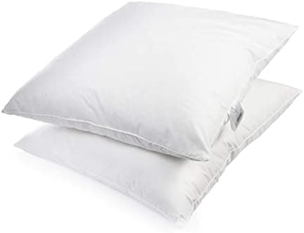 2er Set Premium Qualität Federkissen | Füllung: 1000 Gramm Gänsefedern | Bezug: 100% Baumwolle | 100% Natur Kissen 80x80