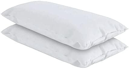 MSS e.K. 2er Set Federkissen Schwarz für Erwachsene | Bett usage | Bequeme Nachtruhe | 100% Baumwolle / Milbenfrei / NOM
