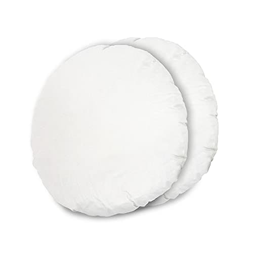 MSS e.K. Einzelkissen Füllgewicht 550g RUND 50cm | Baumwollkuschelkissen | NOMITE Milbenfrei | Schadstoffgebacht