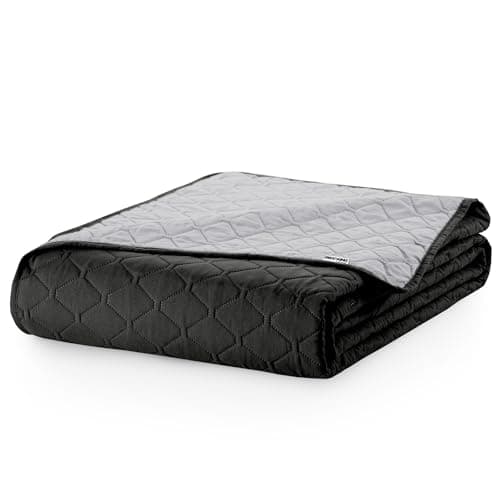 DecoKing Tagesdecke 260 x 280 Steel Silver Grey Dimgray Zweiseitig Pflegeleicht Axel