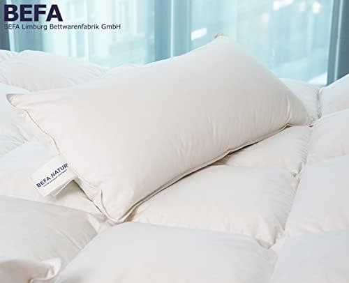 BEFA NATUR Federkissen 80x80 cm (2 Stück) | 100% Federn | Tierwohl zertifiziert | Allergiker geeignet | OEKO-TEX Klasse