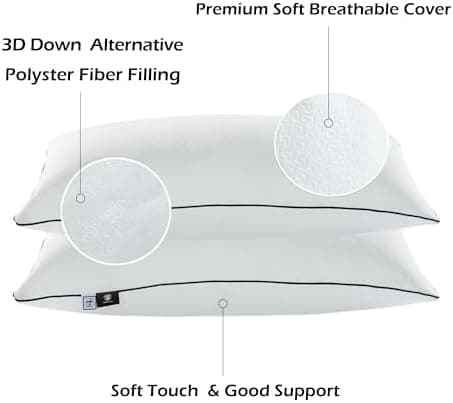 Kopfkissen 2er Set, super weich für Bett und Sofakissen, Mikrofasern
| 40 x 40 cm Kopfkissen 2er Set, wunderschöne Deko