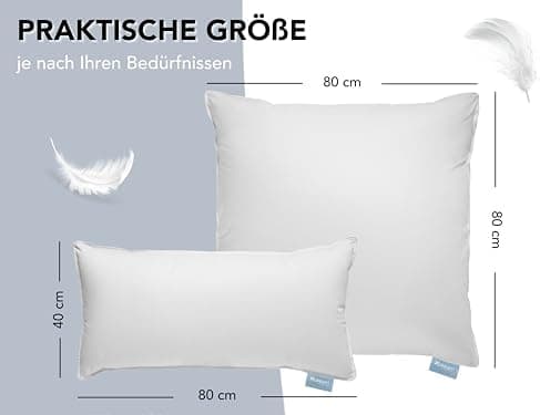 XDREAM Premium Daunenkissen 2er Set für Herren | Schlafzimmer |-pagination comfort-| 100% Baumwollhülle | 100% Daunen &