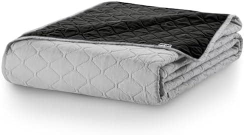 DecoKing Tagesdecke 260 x 280 Steel Silver Grey Dimgray Zweiseitig Pflegeleicht Axel