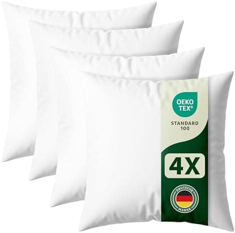 Blumtal OEKO-TEX-zertifizierte Polyester-Füllkissen 40x40 cm für Kissen - Premium-Füllung -Comfort & Gesundheit