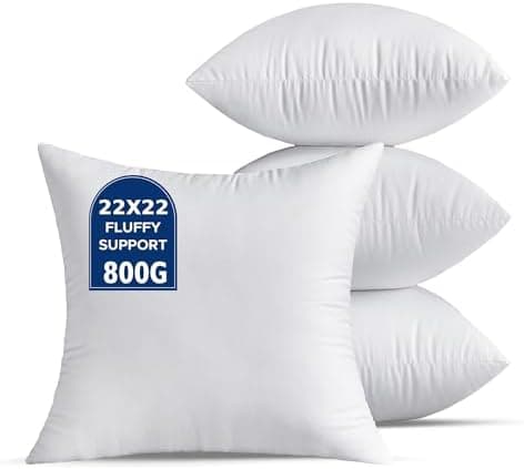 4er Set Kissenfüllung Quadratisch für Wohnzimmer und Couch Kopfkissen Zierkissen Innenkissen Weiße Dekokissen
| 4er Set