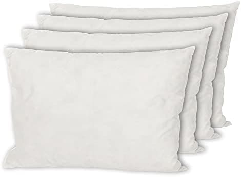 MSS e.K. 4er Set Federkissen - 50 cm x 50 cm - 100% Baumwolle - Milbenfrei - NOMITE Zertifiziert
