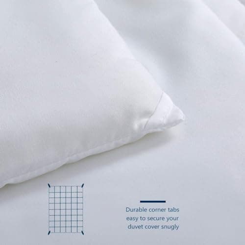 WAVVE Decke 200x220 Bettdecke, Super Weiche Zudecke Schlafdecke, Atmungsaktive Steppdecke 300gsm Mikrofaser Weiß OEKO-TE