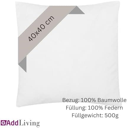 Kinder-Federkissen-Füllung 50x50cm für Baby und Kleinkinder auf dem Schlafsofa