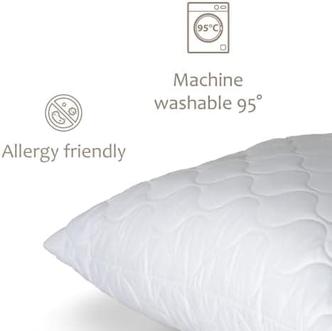 KALIOPE Allergiker Schlafkissen 40 x 80 cm - Höhenverstellbar, Waschbar, 2er Set
