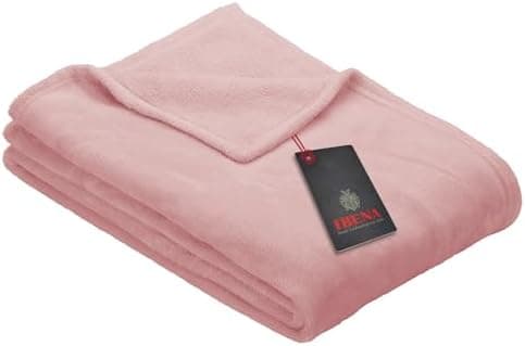 Ibena Kuscheldecke Olbia - flauschig, warm & waschbar, ideal für Kinder im Rose Farbton OEKO-TEX STANDARD 100  
Ibena Ku