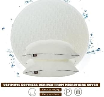 Kopfkissen 2er Set, super weich für Bett und Sofakissen, Mikrofasern
| 40 x 40 cm Kopfkissen 2er Set, wunderschöne Deko