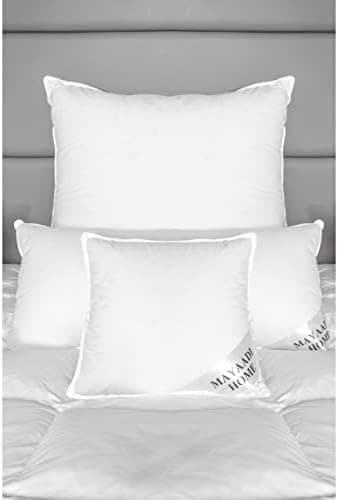Mayaadi-Home MA116 Daunenkissen 50x50 cm | 70% Daunen 30% Federn | 100% Natur Baumwolle Bezug | Optimales Schlafkissen |