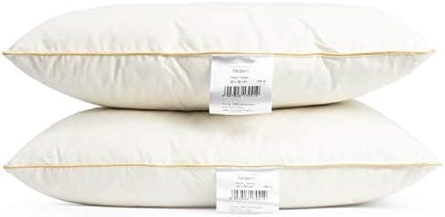 Federkissen 50x50 cm | 700g Federn 100% OekoTex Zertifikat | Baumwollbezug