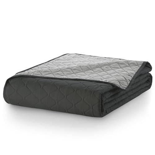DecoKing Tagesdecke 260 x 280 Steel Silver Grey Dimgray Zweiseitig Pflegeleicht Axel
