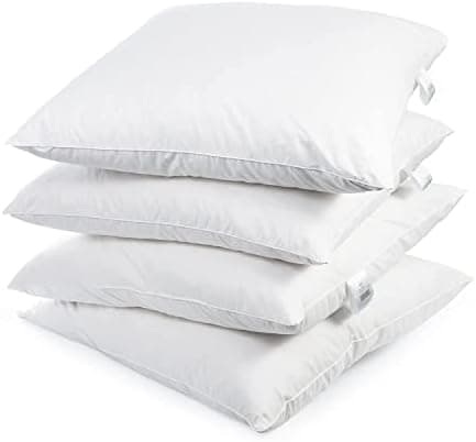 2er Set Premium Qualität Federkissen | Füllung: 1000 Gramm Gänsefedern | Bezug: 100% Baumwolle | 100% Natur Kissen 80x80