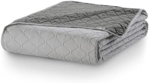 DecoKing Tagesdecke 260 x 280 Steel Silver Grey Dimgray Zweiseitig Pflegeleicht Axel
