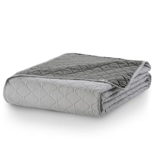 DecoKing Tagesdecke 260 x 280 Steel Silver Grey Dimgray Zweiseitig Pflegeleicht Axel