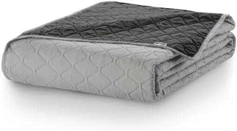 DecoKing Tagesdecke 260 x 280 Steel Silver Grey Dimgray Zweiseitig Pflegeleicht Axel