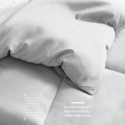 WAVVE Decke 200x220 Bettdecke, Super Weiche Zudecke Schlafdecke, Atmungsaktive Steppdecke 300gsm Mikrofaser Weiß OEKO-TE