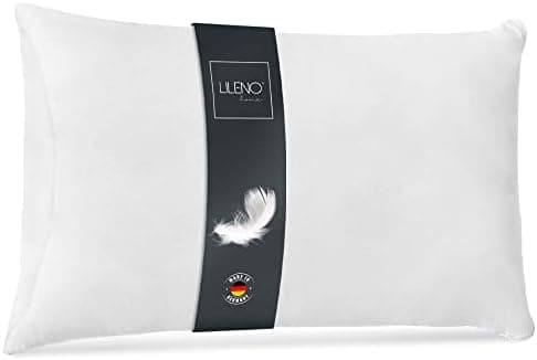 LILENO HOME Federkissen 40x40 cm - perfekt für Allergiker und Kinder - Federkernkissen mit 300 g Federkern-Profil für tr