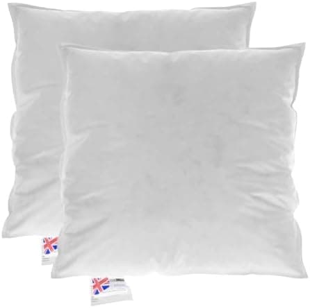 Homescapes Füllkissen 40x40 cm – 2er-Set Federkissen mit Daunen & Baumwollbezug OEKO-TEX patriotic DEKO Kissenfüllung/De