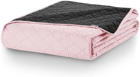 DecoKing Tagesdecke 260 x 280 Steel Silver Grey Dimgray Zweiseitig Pflegeleicht Axel