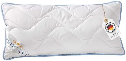 Hochwertiges Qualitäts-Stepp-Kissen für Allergiker, atmungsaktiv und Kochfest 40x40 cm - PROCAVE TopCool
| Winter- und