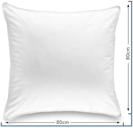 Wometo Premium Oeko-TEX Feder- & Daunenkissen - 80x80 cm, 90% Federn 10% Daunen, 1200 g Füllung Baumwolle Bezug, weiß (F