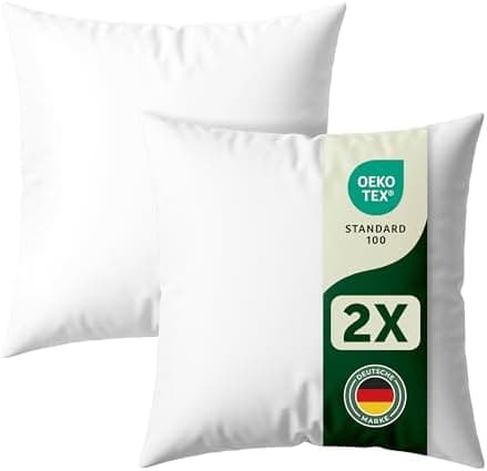 Blumtal OEKO-TEX-zertifizierte Polyester-Füllkissen 40x40 cm für Kissen - Premium-Füllung -Comfort & Gesundheit