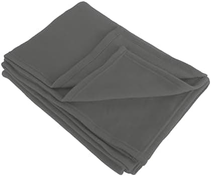 Polar Fleecedecke Grau 125x150cm 170GSM - flauschig & weich für Reise & Heim - Schondecke für Sofa & Couch - kleine Over