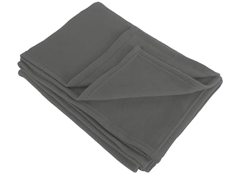 Polar Fleecedecke Grau 125x150cm 170GSM - flauschig & weich für Reise & Heim - Schondecke für Sofa & Couch - kleine Over