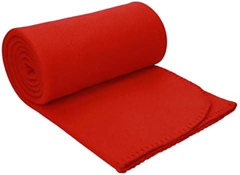 Betz Floßfleecedecke – Weiche & Kuschelig – Ideal für Wohnraum und Sofa – Leicht und wärmend – Farbe Dunkelrot 130x170 c