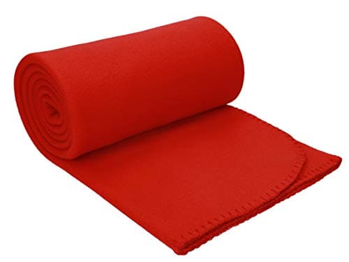 Betz Floßfleecedecke – Weiche & Kuschelig – Ideal für Wohnraum und Sofa – Leicht und wärmend – Farbe Dunkelrot 130x170 c