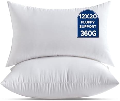 2er Set Kissenfüllung: Quadratisch Dekokissen für Wohnzimmer und Couch - Weiß - Kleine Kopfkissen Innenkissen 40 x 40 cm