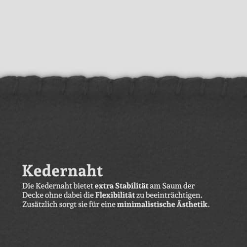 **Öko Tex warme Fleecedecke 130x170cm (Schwarz) - kuschelig und atmungsaktiv für den Wohnraum**
| **Kuscheldecke Fleece