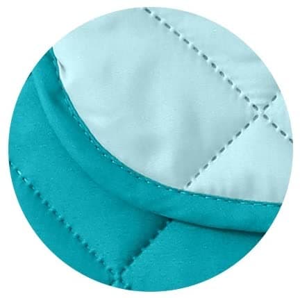 Wometo Microfaser Sommer Steppbett OekoTex - grün und hellgrün Kochfest -ideal für Camping und heiße Tage - 200x200 - oh