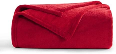 Aisbo Flauschig Warme Decke Rot für Winter - Kuschliges Wohnzimmer Blanket 130x150 cm OEKO-TEX