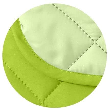 Wometo Microfaser Sommer Steppbett OekoTex - grün und hellgrün Kochfest -ideal für Camping und heiße Tage - 200x200 - oh