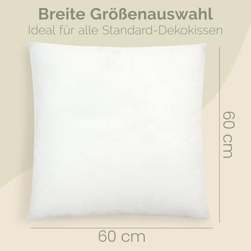 Blumtal OEKO-TEX-zertifizierte Polyester-Füllkissen 40x40 cm für Kissen - Premium-Füllung -Comfort & Gesundheit