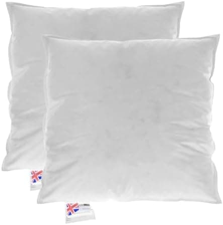 Homescapes Füllkissen 40x40 cm – 2er-Set Federkissen mit Daunen & Baumwollbezug OEKO-TEX patriotic DEKO Kissenfüllung/De