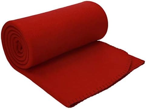 Betz Floßfleecedecke – Weiche & Kuschelig – Ideal für Wohnraum und Sofa – Leicht und wärmend – Farbe Dunkelrot 130x170 c