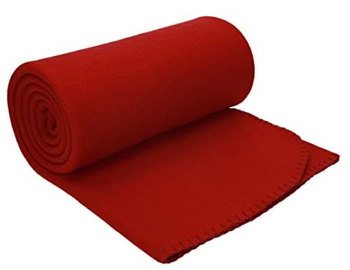 Betz Floßfleecedecke – Weiche & Kuschelig – Ideal für Wohnraum und Sofa – Leicht und wärmend – Farbe Dunkelrot 130x170 c