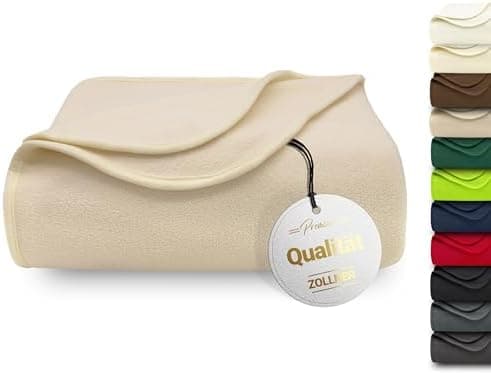 ZOLLNER Kuscheldecke in 130x170 cm - kuschelige und langlebige Fleecedecke - antistatisch und Oeko Tex® Zertifiziert