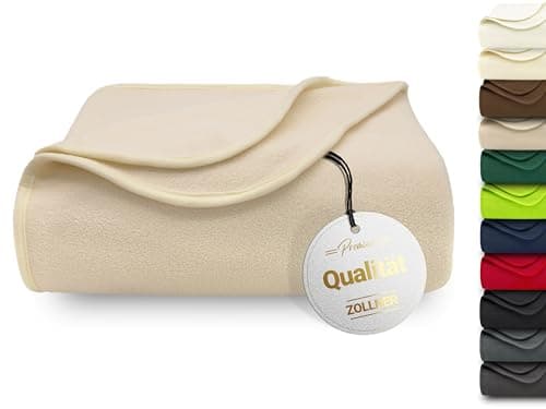 ZOLLNER Kuscheldecke in 130x170 cm - kuschelige und langlebige Fleecedecke - antistatisch und Oeko Tex® Zertifiziert