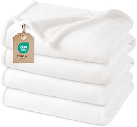 Oeko-Tex Weich Warm Kuscheldecke PHF Flauschig Fleecedecke 130x150cm - Beige, Couch, Sofa & Bett Überwurf