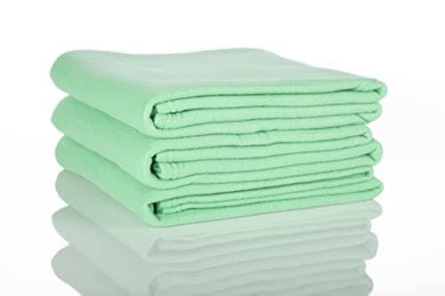 Oeko Tex Fleecedecken 3er Set - jeansblau, 130x160 cm, 200 g/m2 - Sofa- und Couchdecke - Picknick- und Kuscheldecke - OE