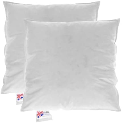 Homescapes Füllkissen 40x40 cm – 2er-Set Federkissen mit Daunen & Baumwollbezug OEKO-TEX patriotic DEKO Kissenfüllung/De
